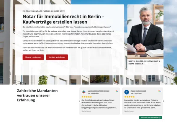Webdesign für Notare & Notariate