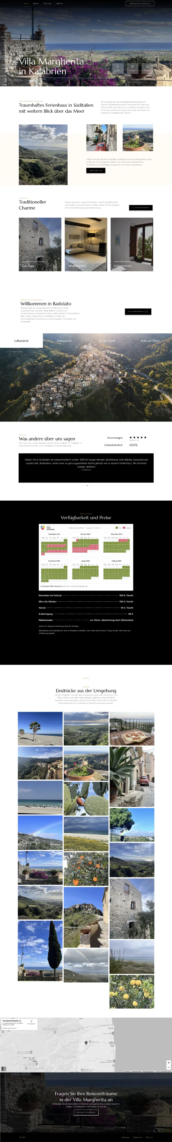 Webdesign für Ferienhäuser & Ferienwohnungen: Beispiel Villa Margherita
