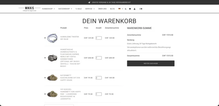 Individueller und reibungsloser Einkauf im Webdesign für WooCommerce-Onlineshops