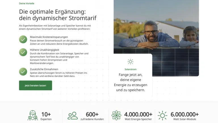 Klare Nutzerführung und überzeugende Call-to-Actions im Webdesign für Solar-Unternehmen und Photovoltaik