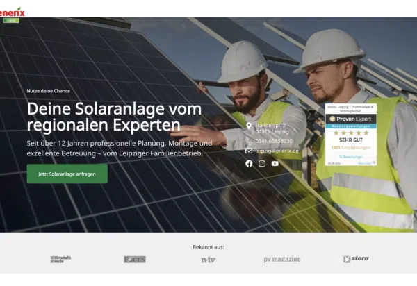 Webdesign für Solar- und Photovoltaik-Unternehmen mit WordPress