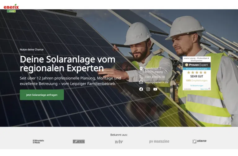 Webdesign für Solar- und Photovoltaik-Unternehmen mit WordPress