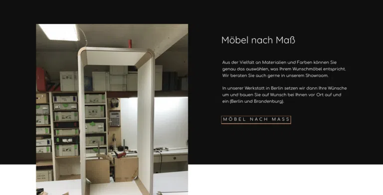 Beispiel-Webdesign: Möbel nach Maß und Werkstatt von Louis Castello