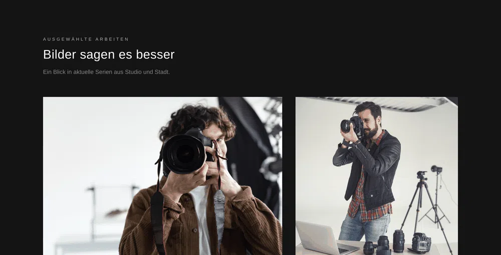Beispiel-Webdesign Portfolio: Arbeiten eines Fotografen in Heidelberg