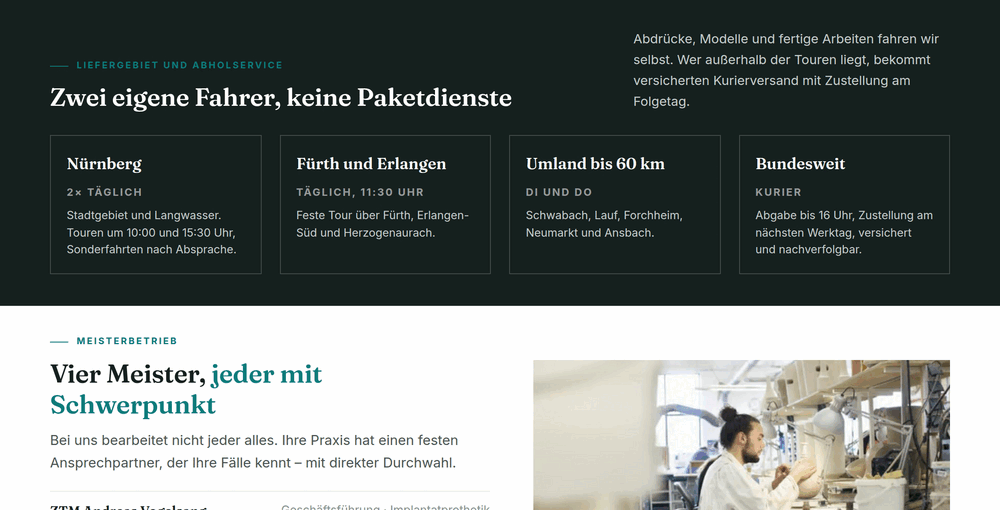Vier Karten zum Abholservice für Nürnberg, Fürth, das Umland und den bundesweiten Kurier