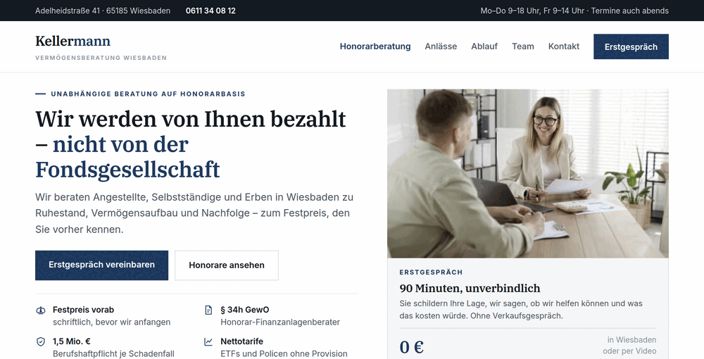 Startbereich „Wir werden von Ihnen bezahlt, nicht von der Fondsgesellschaft“
